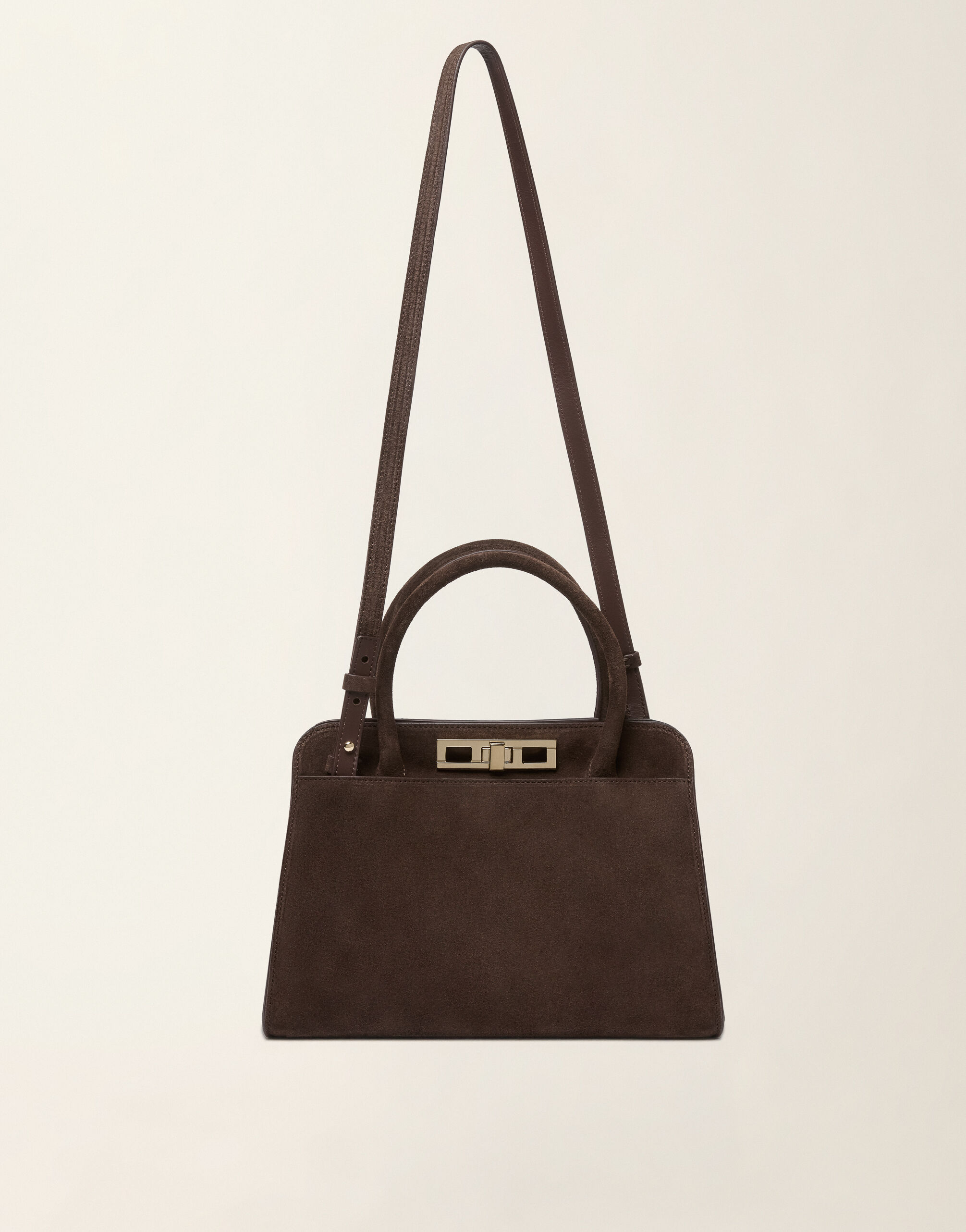 Sac à main moyen en daim, ébène Fabiana Filippi Sac à main moyen en daim, ébène ébène BGD216A852M5000000