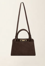 Fabiana Filippi Sac à main moyen en daim, ébène ébène BGD216A852M5000000