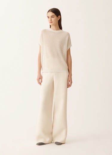 Cappa in cotone organico con viscosa brillante, burro Fabiana Filippi Cappa in cotone organico con viscosa brillante, burro BURRO MAD276F495M1330000