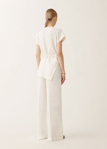 Fabiana Filippi Wickeltop aus Leinen und Viskose, weiß WEISS TPD275F731D5440000
