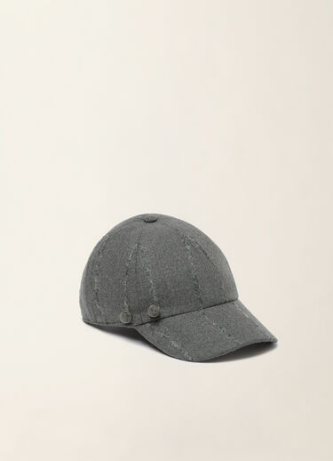 Pinstripe flannel baseball cap, charcoal Fabiana Filippi Pinstripe flannel baseball cap, charcoal Charcoal SAD226A941M4130000
