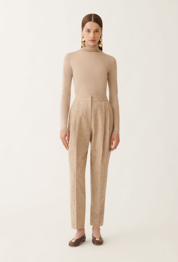 Fabiana Filippi Buttoned tailoring trousers, maple BEIGE PAD215F358D8920000