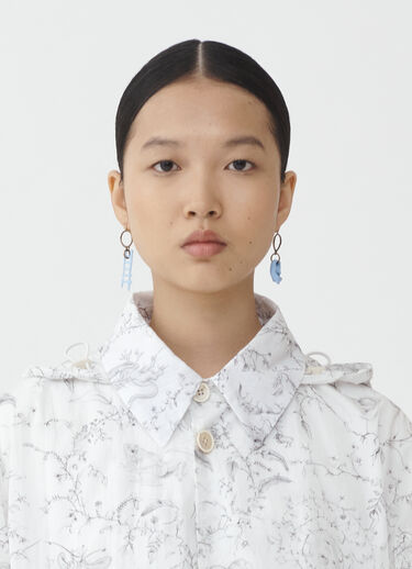 Fabiana Filippi BRASS PENDANT EARRINGS LIGHT BLUE BXD274A965H1590000