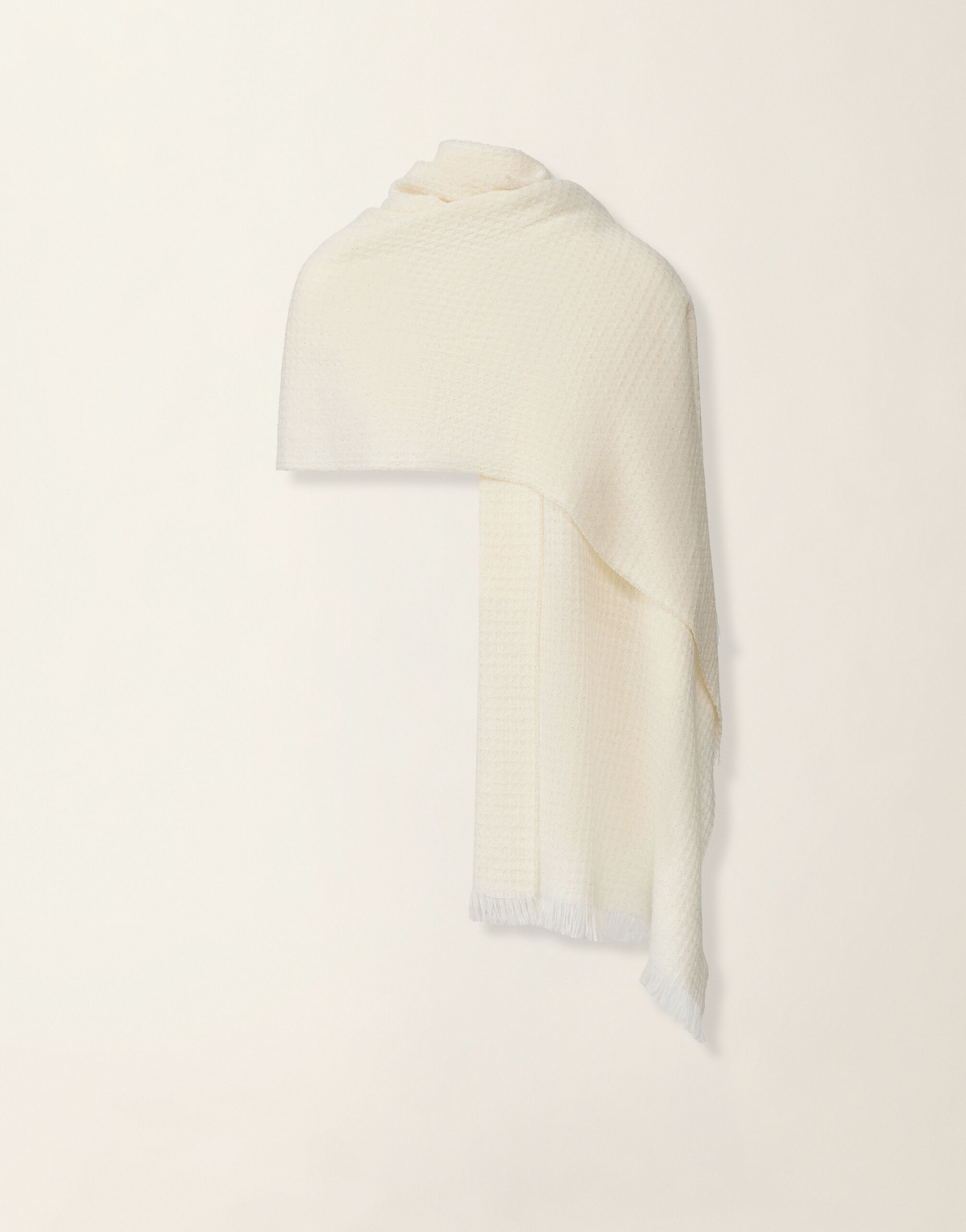Sciarpa in lana e cashmere con lurex, burro Fabiana Filippi Sciarpa in lana e cashmere con lurex, burro Burro SAD216A874M5260000