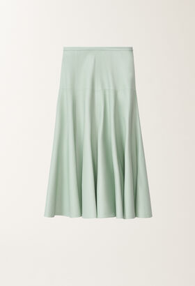 Fabiana Filippi Nappa leather skirt, aqua green BLUE GCD275F689L3540000