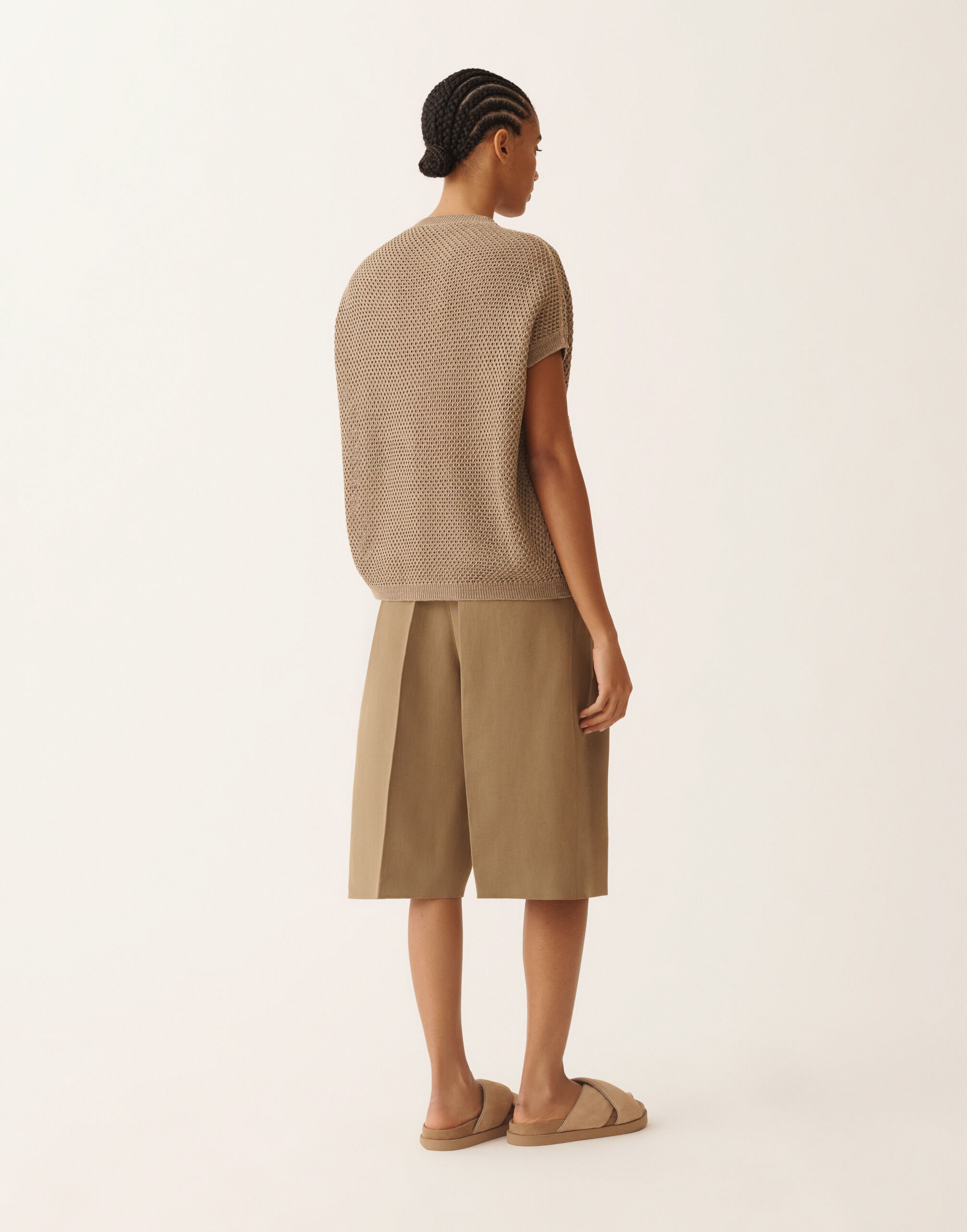 Fabiana Filippi Cappa in cotone organico con viscosa brillante, fango FANGO MAD276F495M1330000