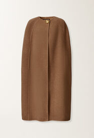 Fabiana Filippi Cape in soft double chevron, camel and ebony Brown CTD225F675D9230000
