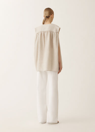 Fabiana Filippi Top aus Leinencanvas, greige WEISS TPD275F595L3770000