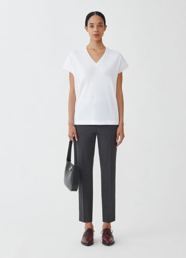 Fabiana Filippi Maglia in cotone organico, bianco ottico BIANCO MAD274F358H4960000