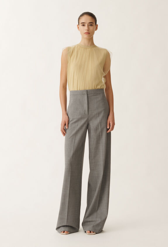 Fabiana Filippi Spoleto cool wool trousers, melange rock GREY PAD265F307D6200000