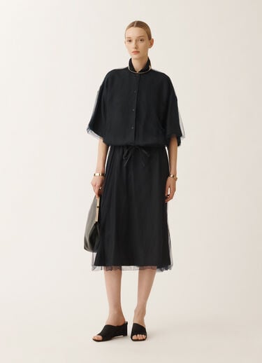 Fabiana Filippi Linen and viscose shirt, midnight blue BLUE GCD275F689L3540000