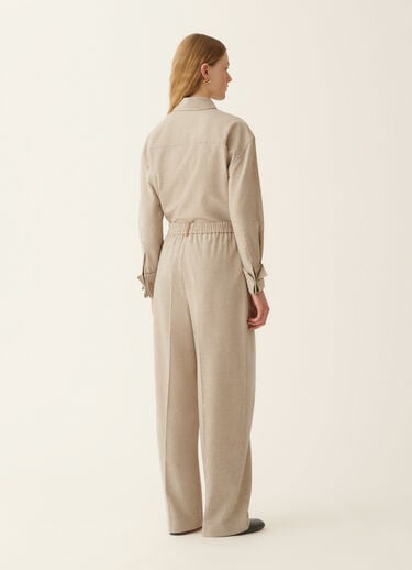 Fabiana Filippi Wide-leg flannel trousers, greige Greige PAD226F336M3780000