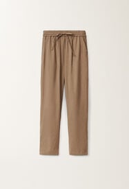 Fabiana Filippi Hose aus Stretch-Leinen-Viskose, taupe TAUPE PADC02F410H5490000