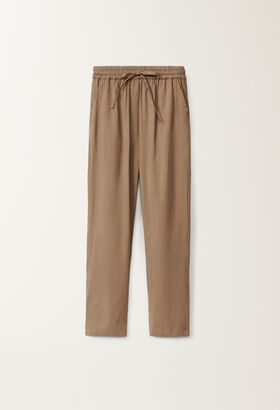 Fabiana Filippi Stretch viscose and linen trousers, taupe TAUPE PADC02F410H5490000