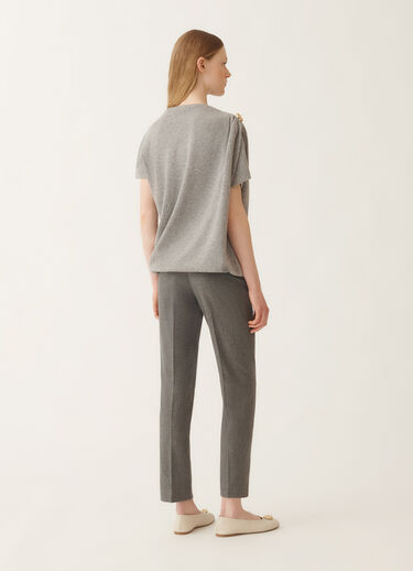 Fabiana Filippi Suéter en Platino, roca Gris MAD225F482N1280000