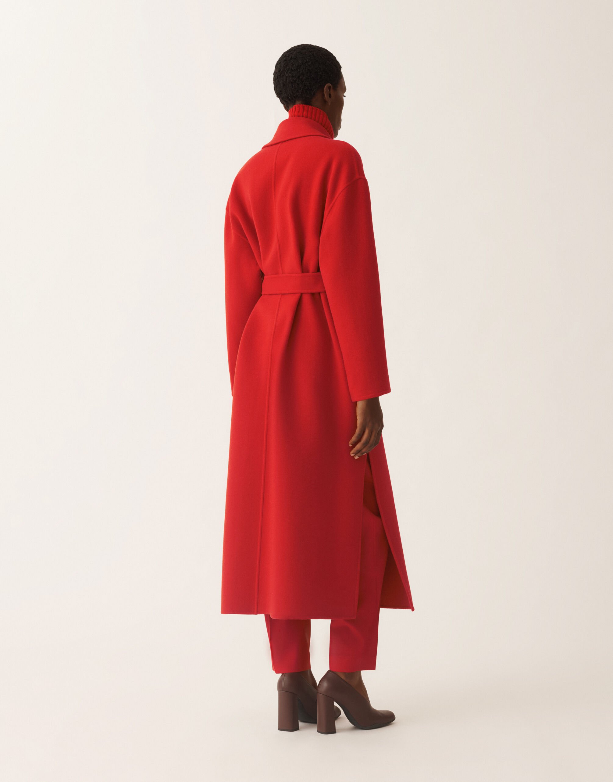 Fabiana Filippi Double-faced wool and cashmere coat, lacquer Red CTD225F680L6390000