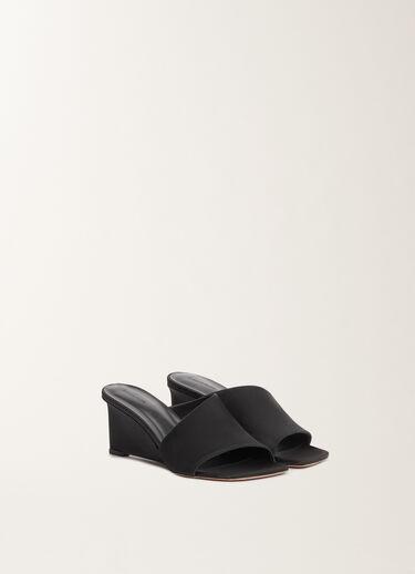 Fabiana Filippi Stretch satin wedges, black BLACK ASD265A979L2730000