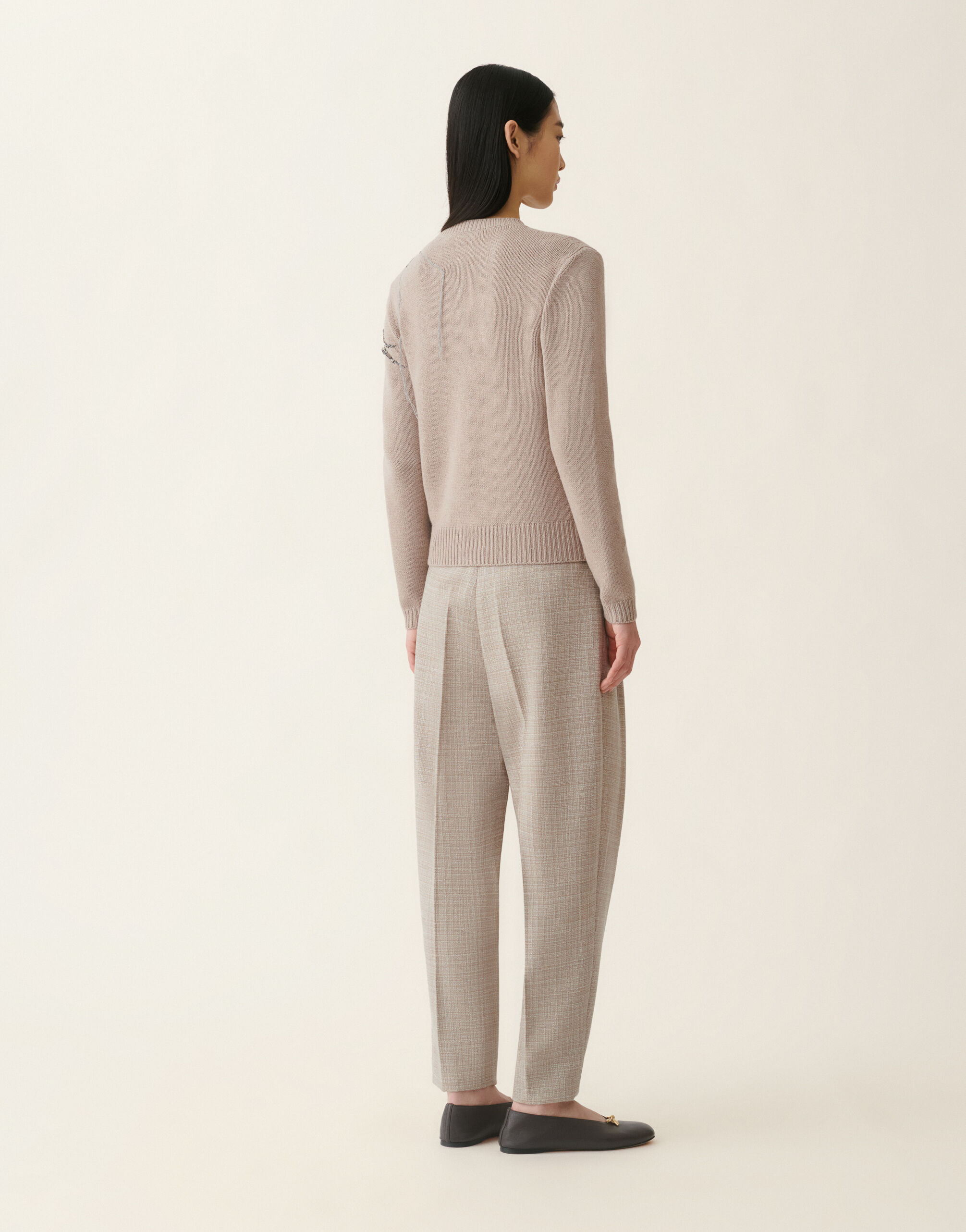 Cardigan in Platinum, moka meringa Fabiana Filippi Cardigan in Platinum, moka meringa Moka meringa MAD216F025M2870000