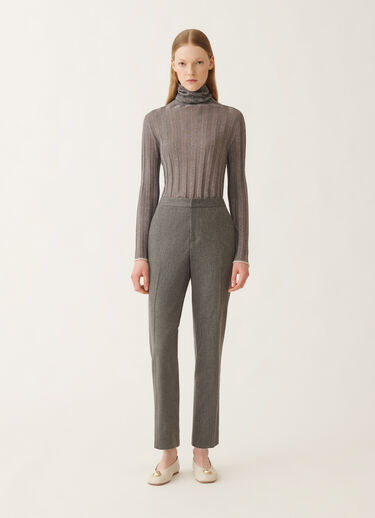 Fabiana Filippi Montefalco trousers in flannel, rock Grey PAD225F326L6640000
