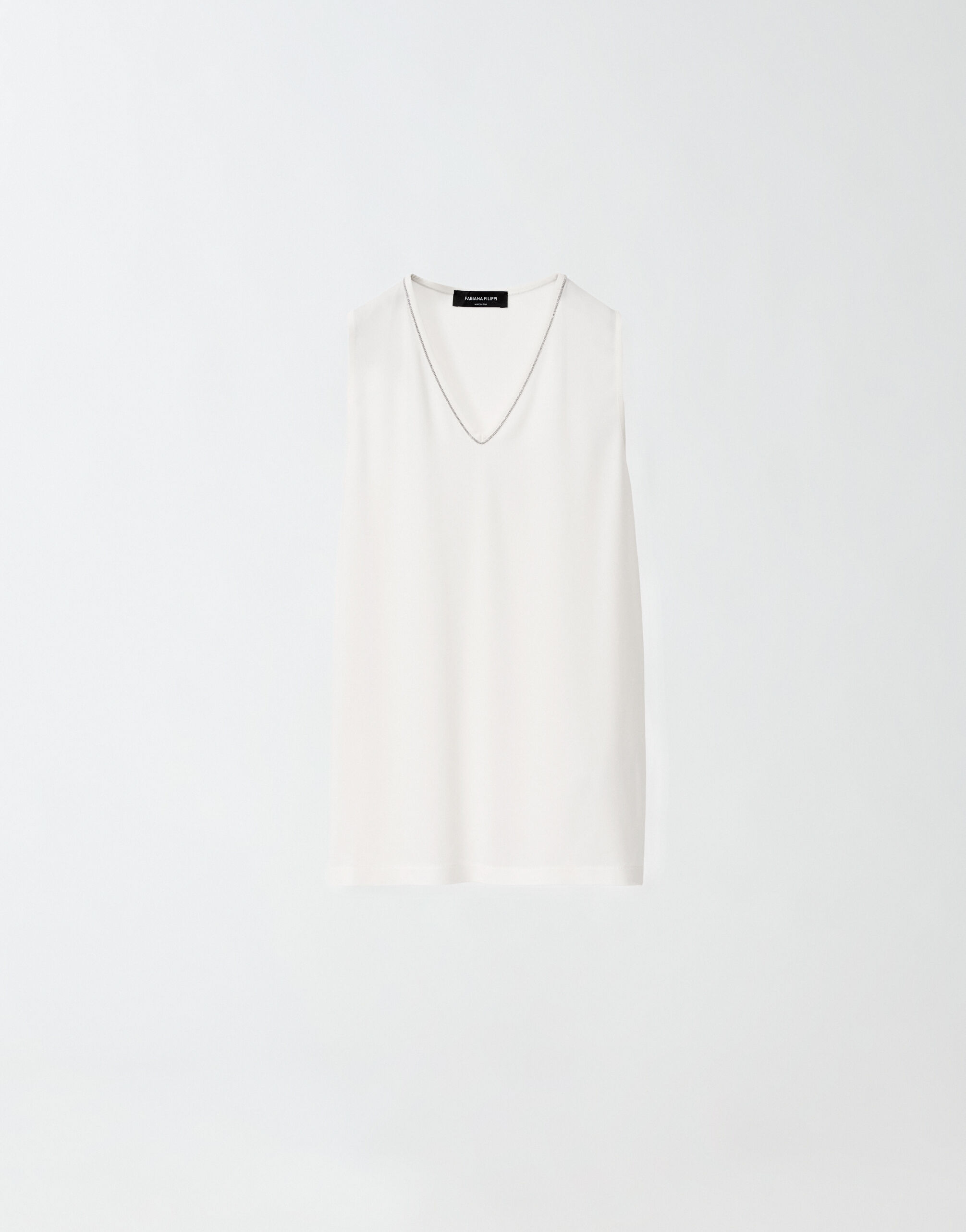 誕生日プレゼント for white top, vest sablé Viscose Women Filippi® Fabiana | トップス