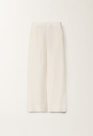 Fabiana Filippi Pantalone in lino e viscosa, sabbia light BIANCO BURRO PADC02F400H5480000