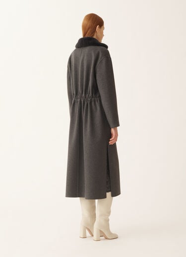 Fabiana Filippi Double-faced cashmere coat, slate Grey CTD225F673L6350000
