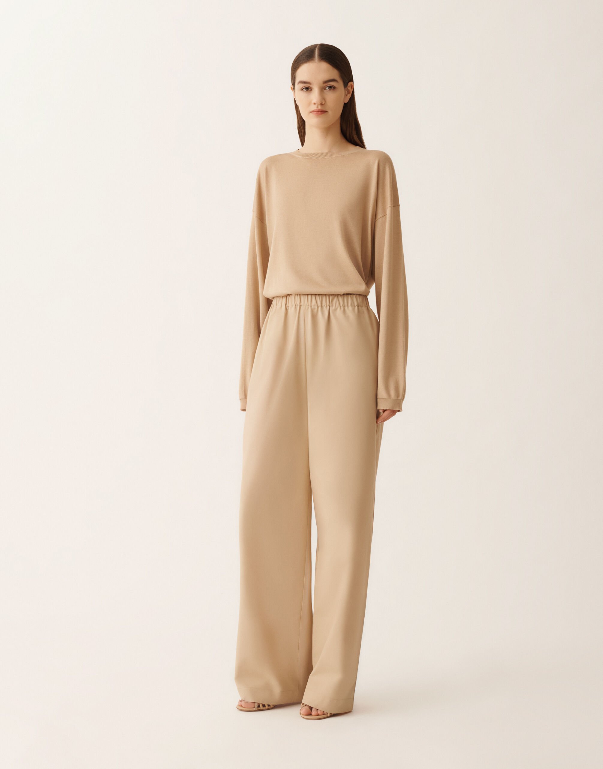 Fabiana Filippi Trevi pants in poplin, maple ACER PAD266F456L5820000