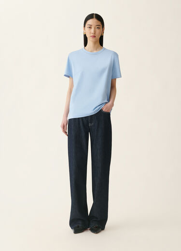 Fabiana Filippi Camiseta en jersey de algodón, azul claro Azul claro JED216F133L7960000