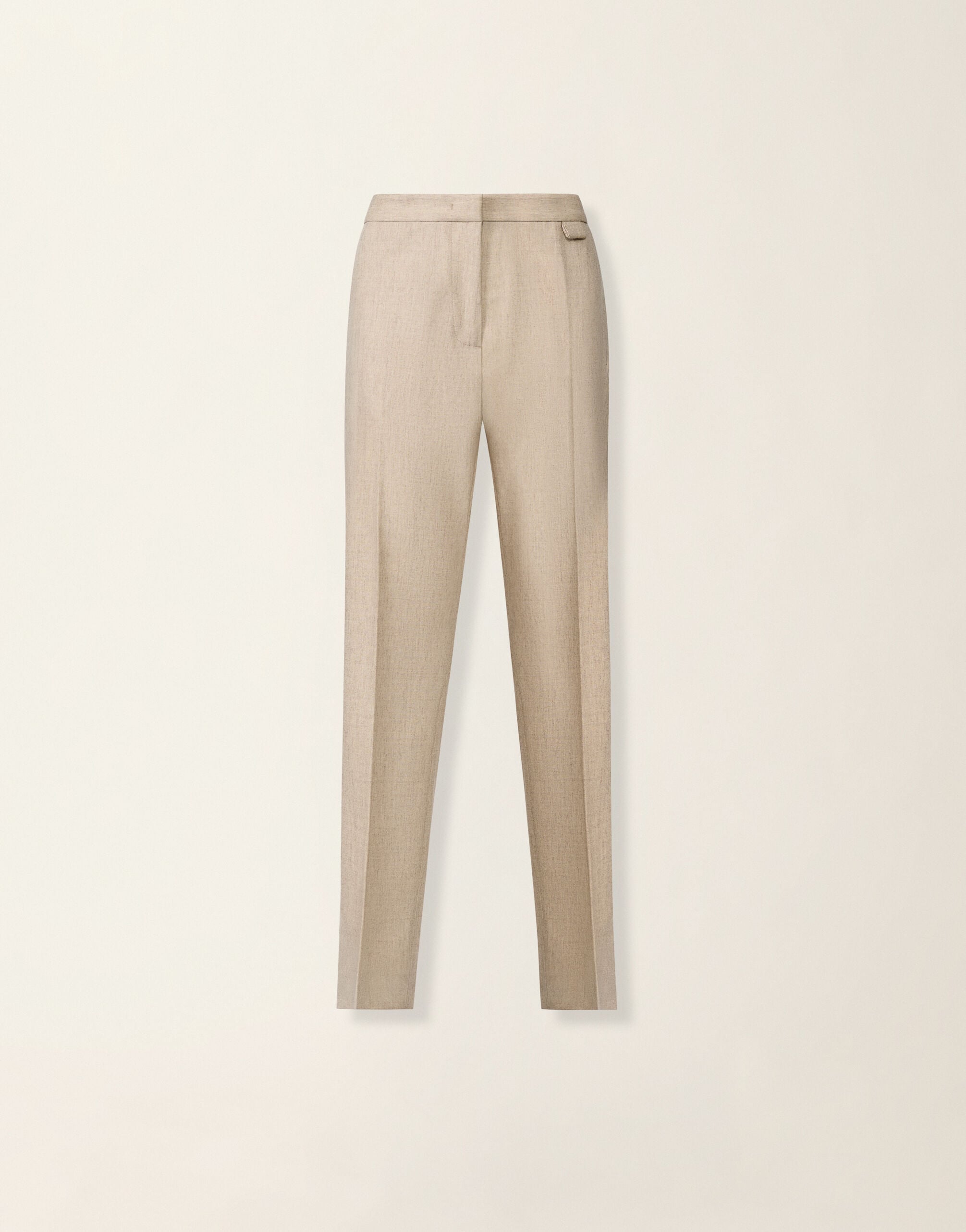 Regular-fit flannel trousers, greige Fabiana Filippi Regular-fit flannel trousers, greige Greige PAD226F326M3780000