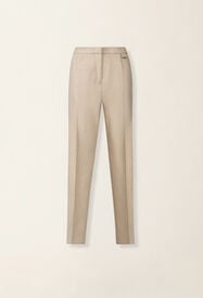 Regular-fit flannel trousers, greige Fabiana Filippi Regular-fit flannel trousers, greige Greige PAD226F326M3780000