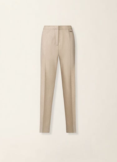 Regular-fit flannel trousers, greige Fabiana Filippi Regular-fit flannel trousers, greige Greige PAD226F326M3780000