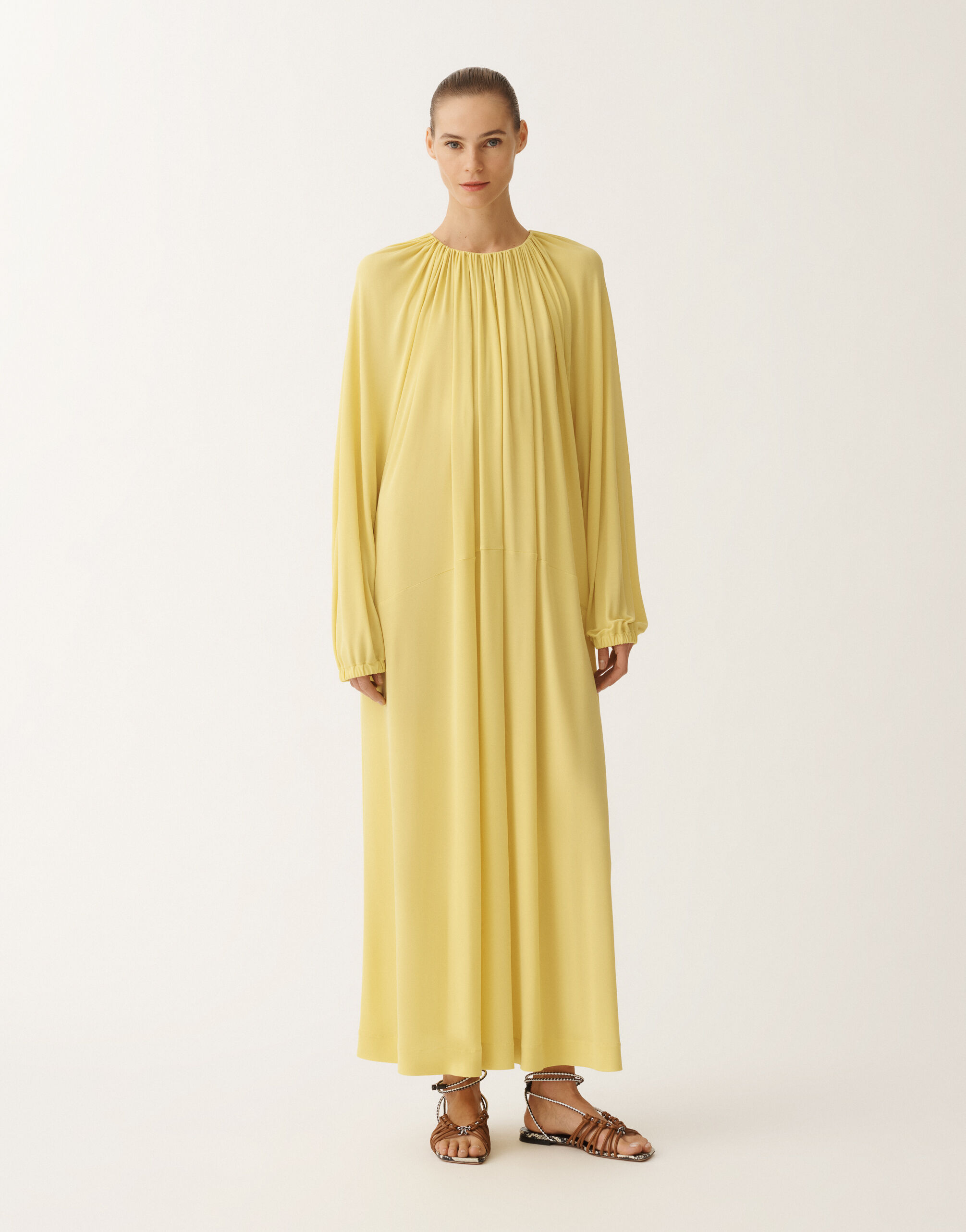 Fabiana Filippi Kleid aus Jersey in Viskose, zederfarben GELB ABD265F189D8060000