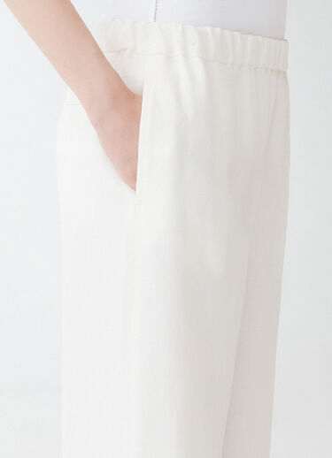 Fabiana Filippi VISCOSE LINEN JOGGING TROUSERS WHITE PAD274F255D5440000