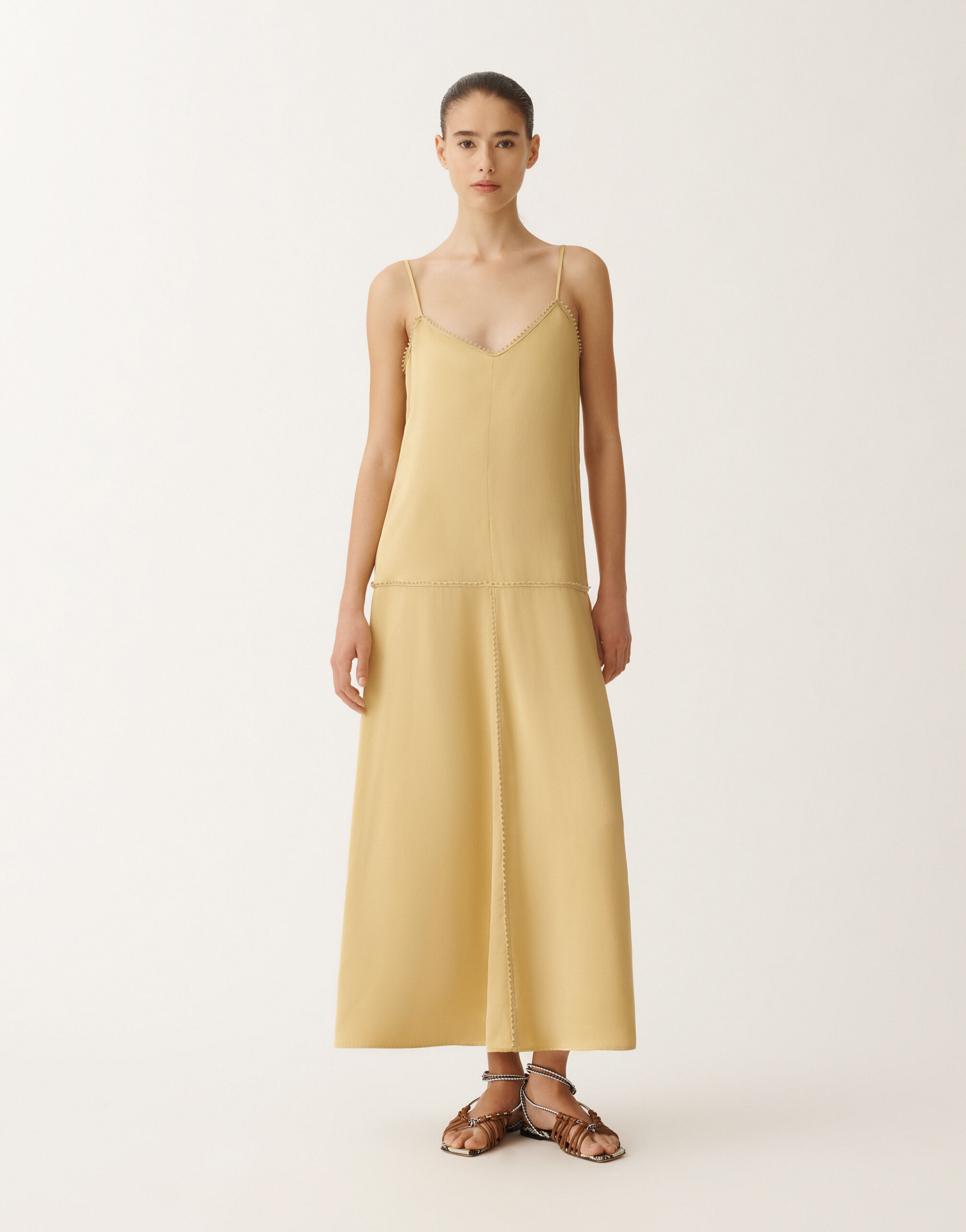 ワンピース FABIANA FILIPPI Woman Dress Gold ABD265F208L174 778 Viscose satin lingerie dress, gold for Women | Fabiana Filippi®