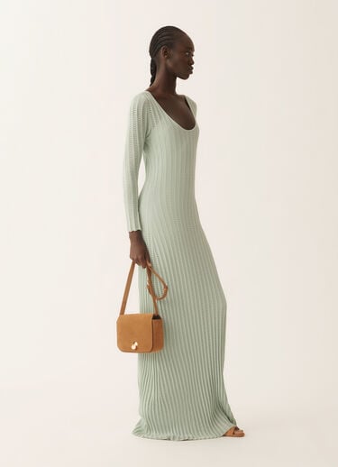 Fabiana Filippi Vestido largo de algodón orgánico, verde Ghirri Verde Ghirri ABD266F164D2900000