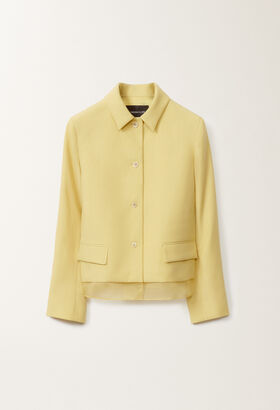 Fabiana Filippi Wool and linen mat jacket, cedar VANILLA GCD275F677D7870000