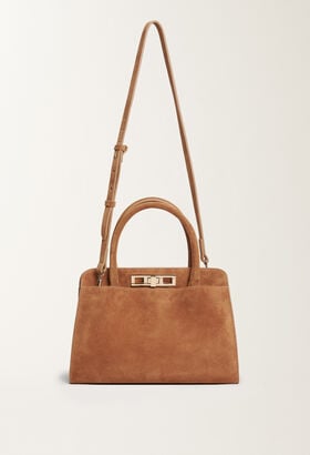 Fabiana Filippi Medium suede handbag, wicker BROWN BGD215A852L8070000