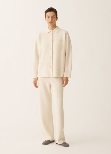 Fabiana Filippi Hemd aus Wolle und Baumwolle, Butterfarbe Butter MAD266F043L7670000