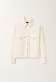 Fabiana Filippi Techno tailoring bomber jacket, butter WHITE GCD265F335D8070000