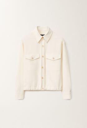 Fabiana Filippi Techno tailoring bomber jacket, butter VANILLA GCD275F677D7870000