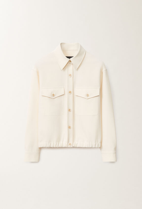 Fabiana Filippi Techno tailoring bomber jacket, butter WHITE GCD265F335D8070000