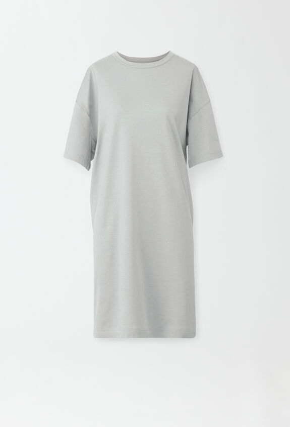 Fabiana Filippi Maxi-T-Shirt-Kleid aus Jersey, Hellgrau ABD274F469H4610000