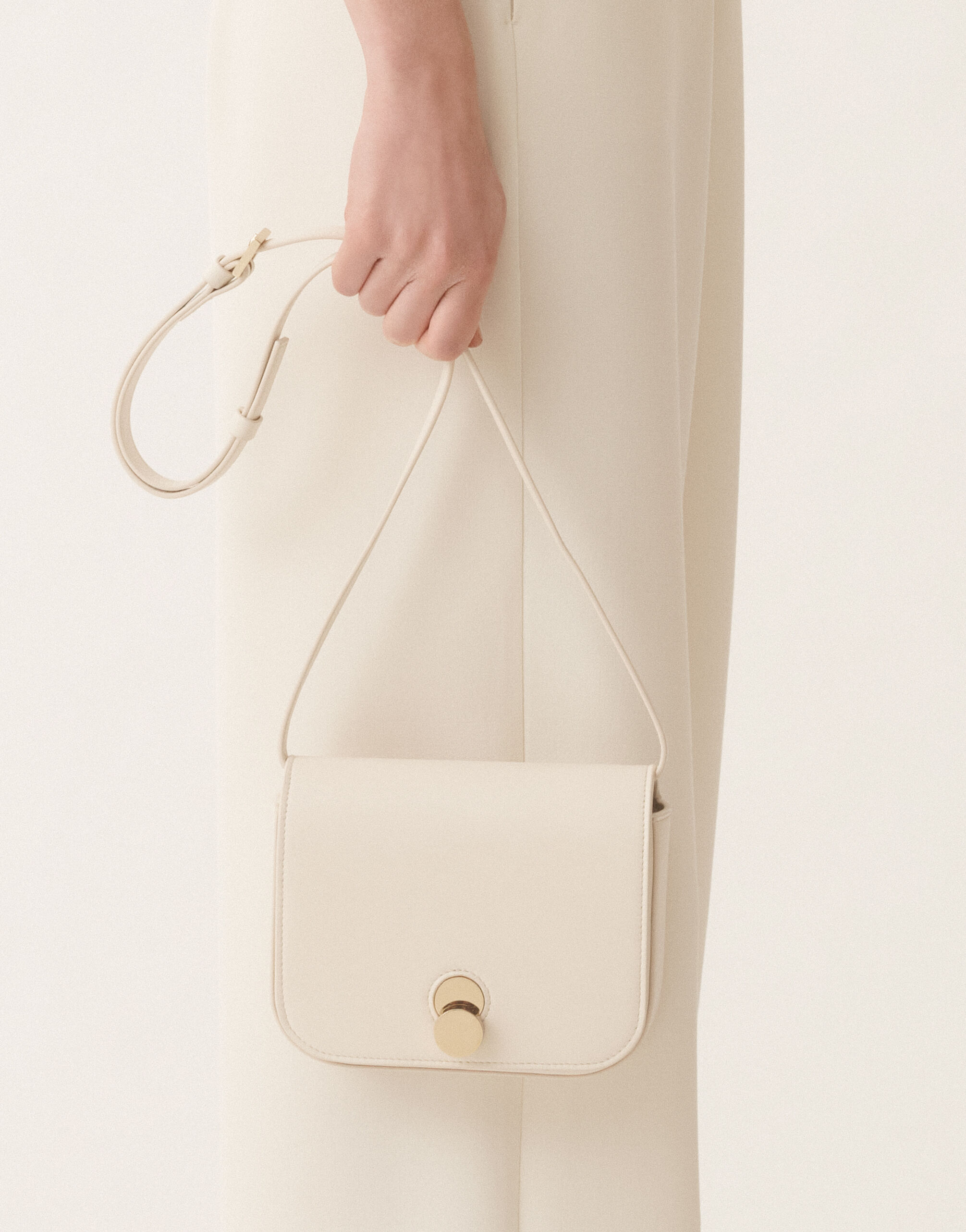 Fabiana Filippi Eclissi calfskin mini messenger bag, butter BUTTER BGD265A860L2140000