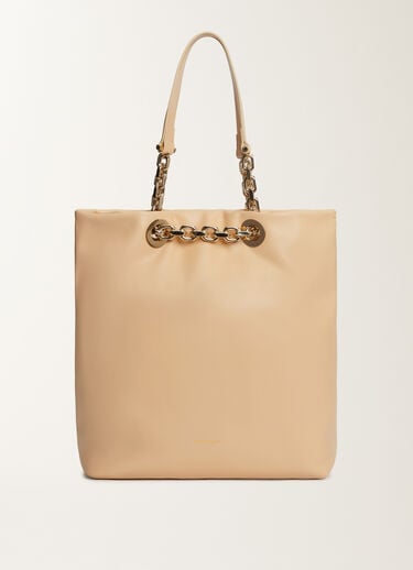 Fabiana Filippi Nappa leather eyelet shopper, rope BEIGE BGD215A900L8020000