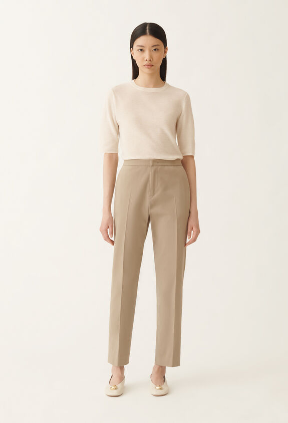 Fabiana Filippi Montefalco cotton gabardine trousers, olive GREEN PAD215F326L5150000