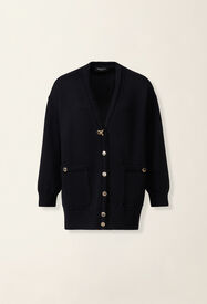 Fabiana Filippi Cardigan en laine mérinos, bleu nuit Bleu nuit MAD216F063D4620000