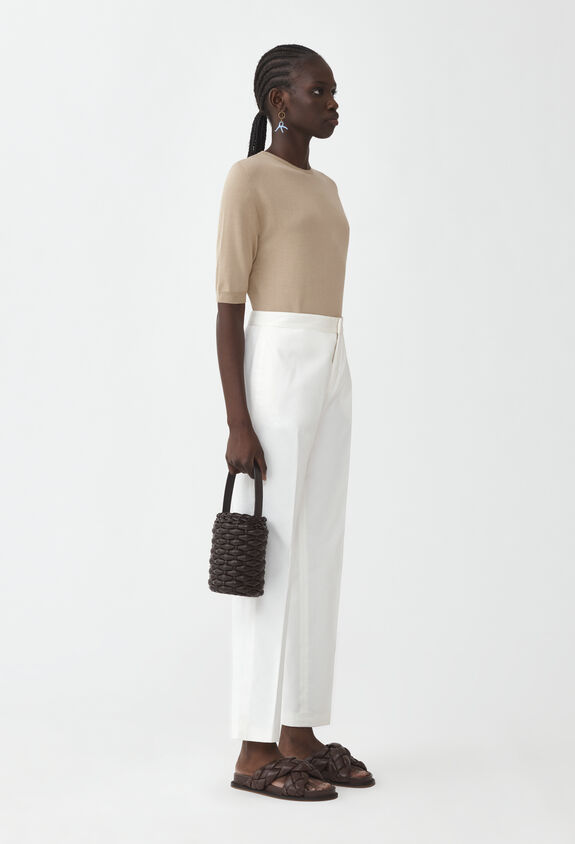 Fabiana Filippi Pantalon en gabardine, blanc BLANC PAD274F260H4630000