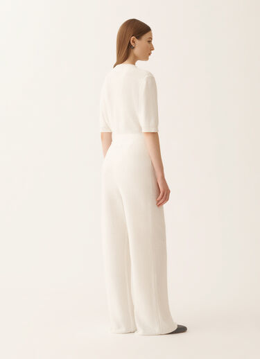 Fabiana Filippi White cotton and linen pants with sequins White PAD266F351D2730000