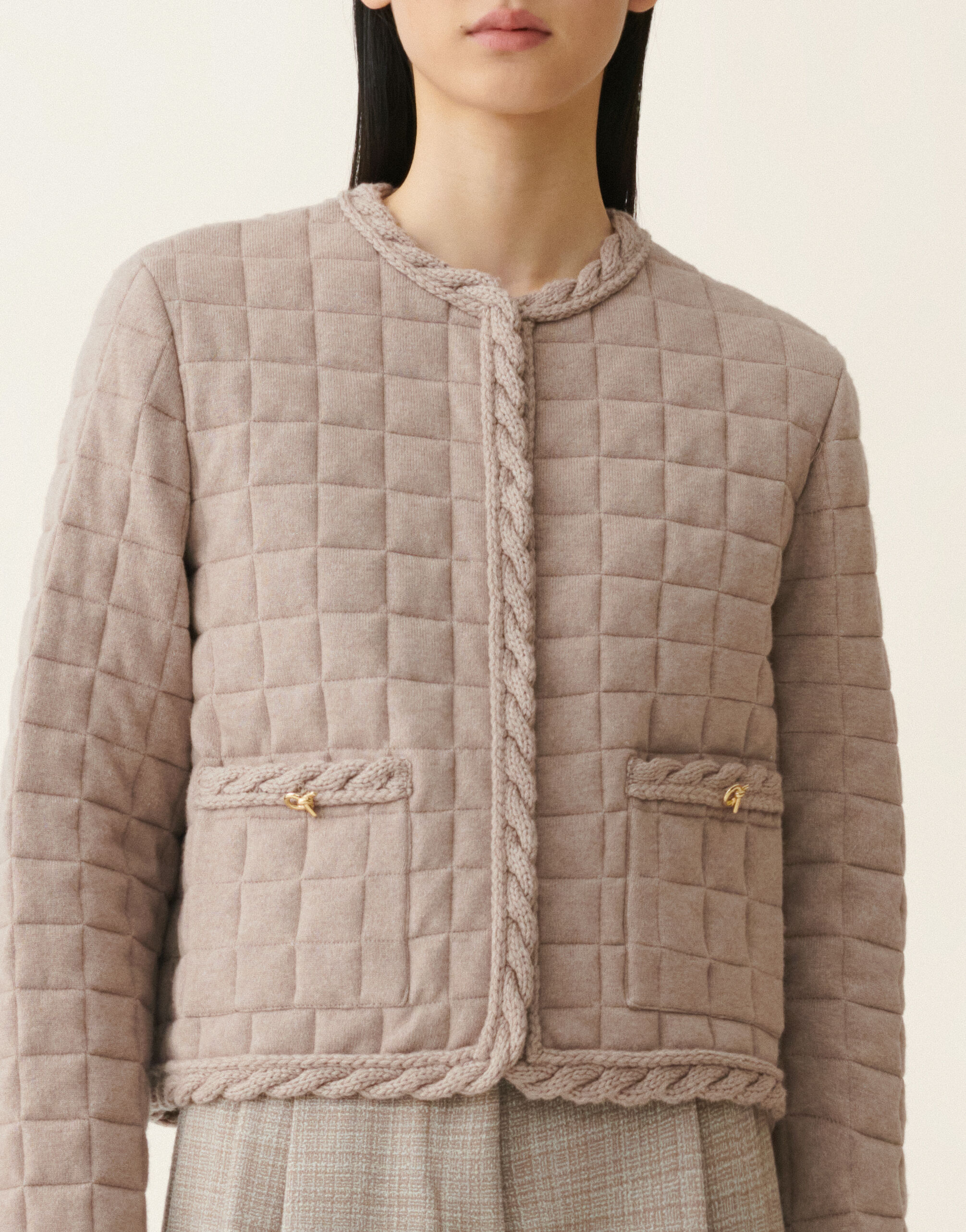Fabiana Filippi Quilted Platinum jacket, mocha Mocha CTD216F368M3250000