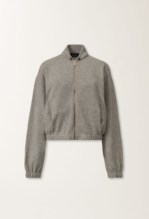 Fabiana Filippi Platinum bomber jacket, rock grey GREY MAD215F045L5170000